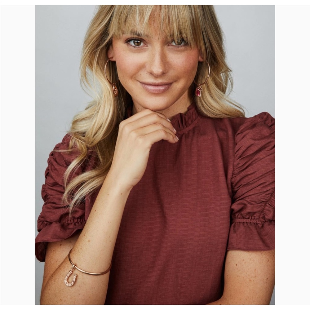 Kendra Scott Rose Gold Hammered Hoop